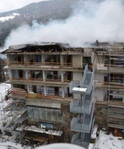 Sanace po požáru hotelu